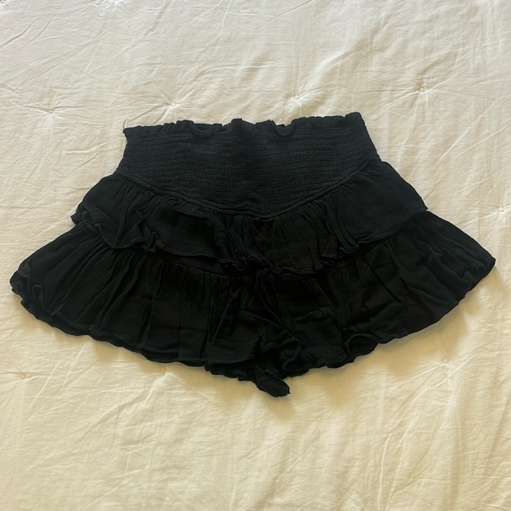 Black Skort with Ruffles